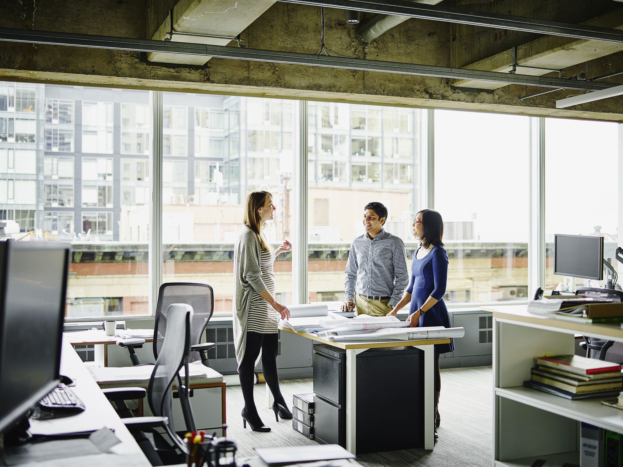 Team discussing structural plans